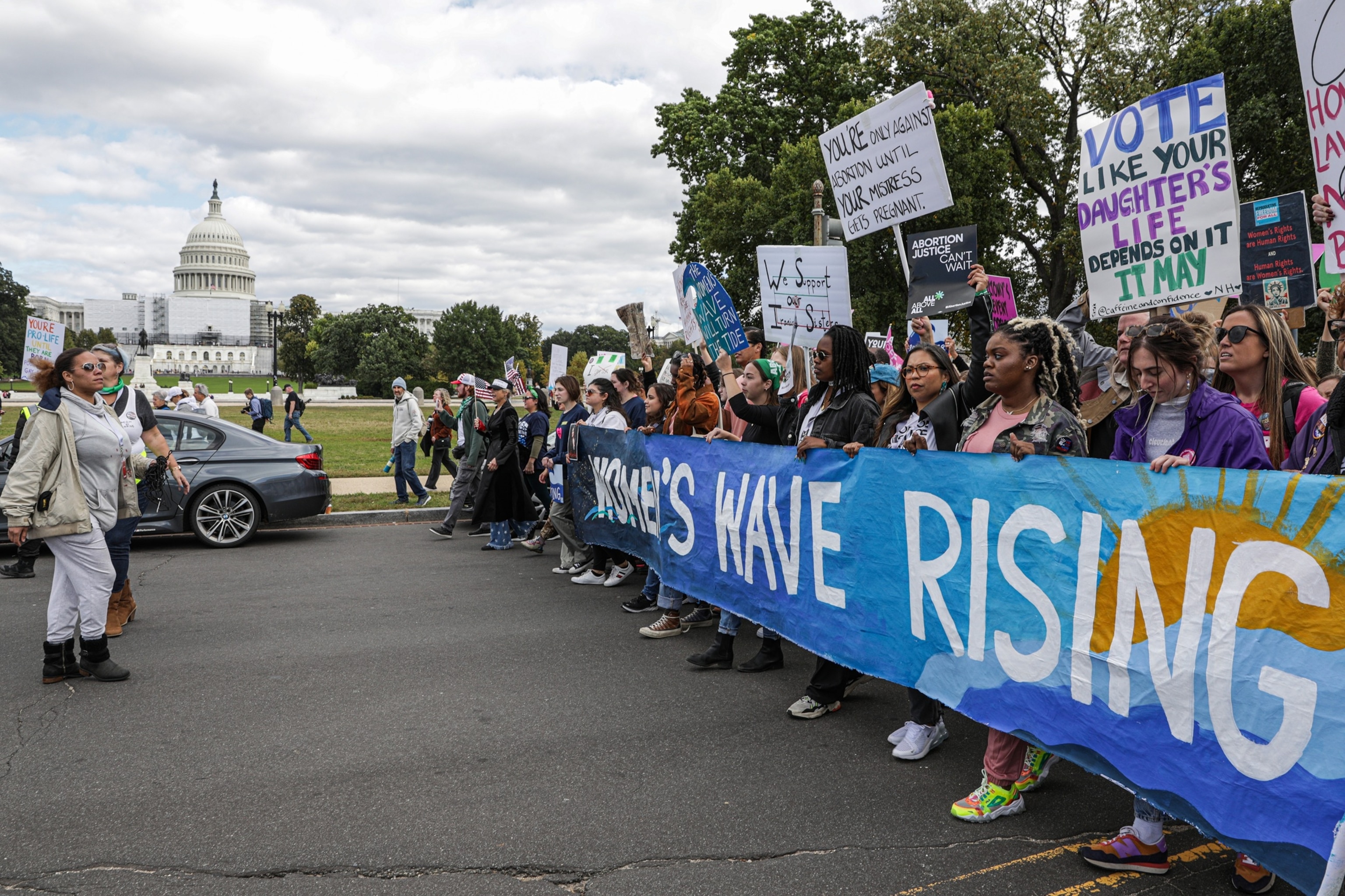 PHOTO: Women's March Holds Rally Following Supreme Court Overturning Roe V. Wade